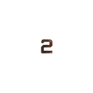 Bronze Numeral "2"
