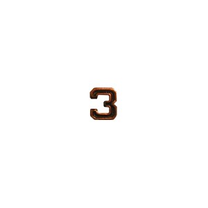 Bronze Numeral "3"
