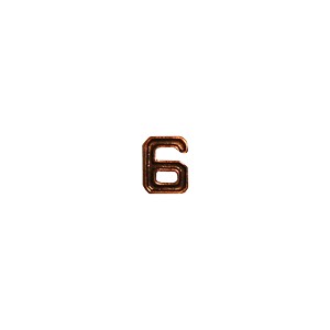 Bronze Numeral "6"