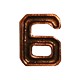 Bronze Numeral "6"