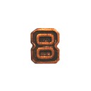 Bronze Numeral "8"