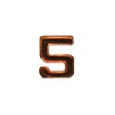 Bronze Numeral "5"
