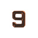 Bronze Numeral "9"